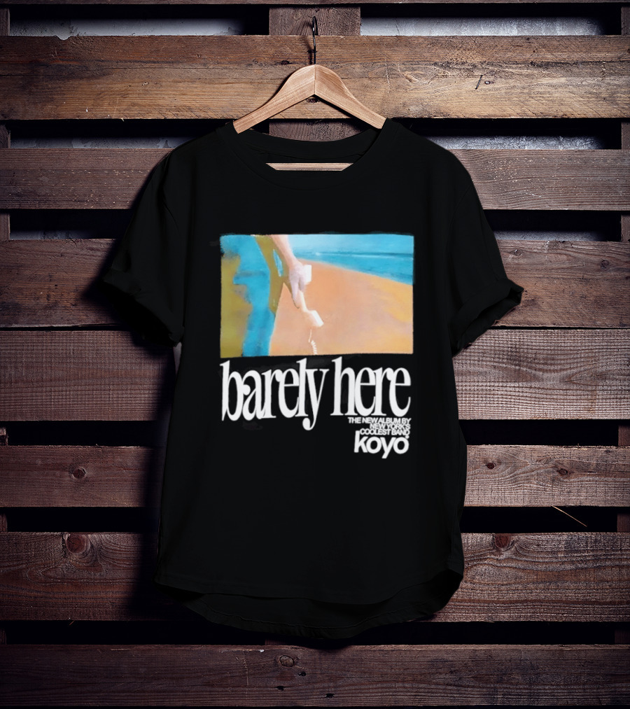 Koyo Barely Here Album Cover Art Beach Scene With Telephone T-Shirt