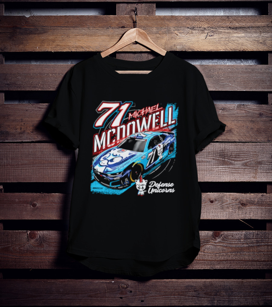 Michael McDowell 71 NASCAR Defense Unicorns Phoenix Performance T-Shirt