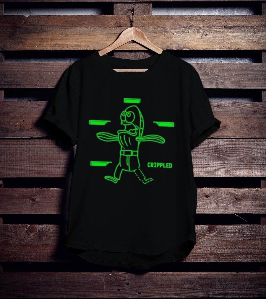 My Leg Crippled Meme Neon Green T-Shirt