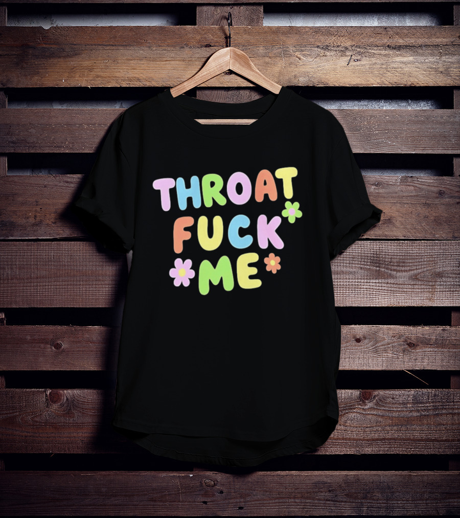 Throat Fuck Me Pastel Y2K Colorful Floral T-Shirt
