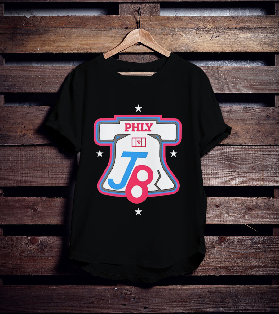 PHLY J8 Liberty Bell Stars Philadelphia Phillies T-Shirt