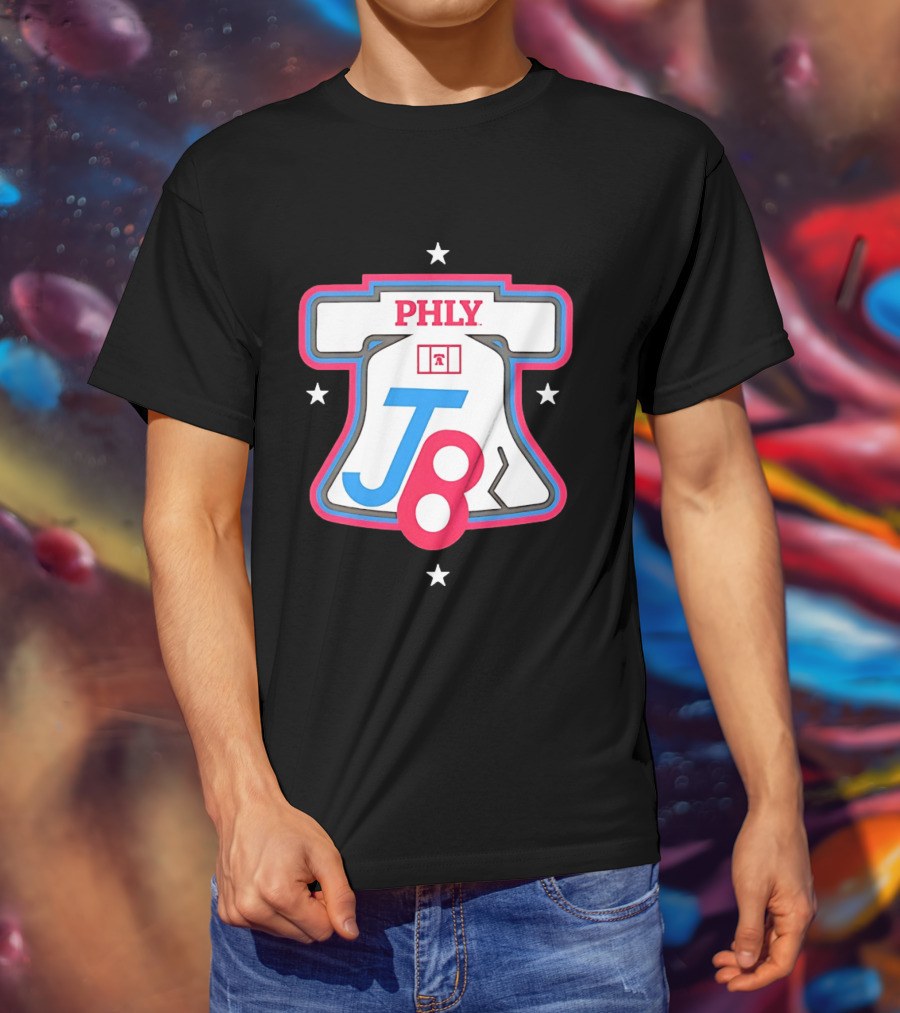 PHLY J8 Liberty Bell Stars Philadelphia Phillies T-Shirt
