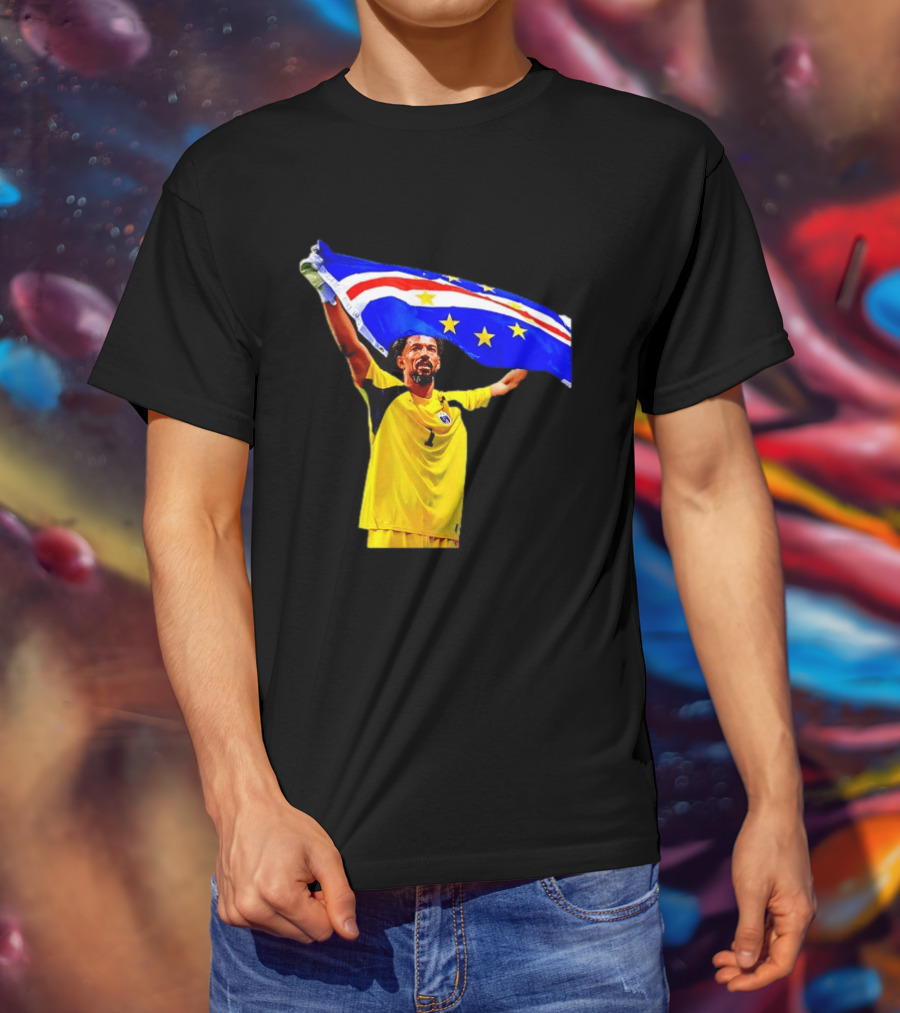 Vozinha Cape Verde Football Team Flag Celebration T-Shirt