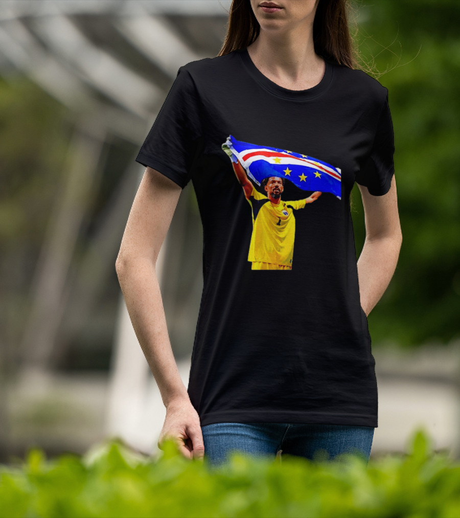 Vozinha Cape Verde Football Team Flag Celebration T-Shirt