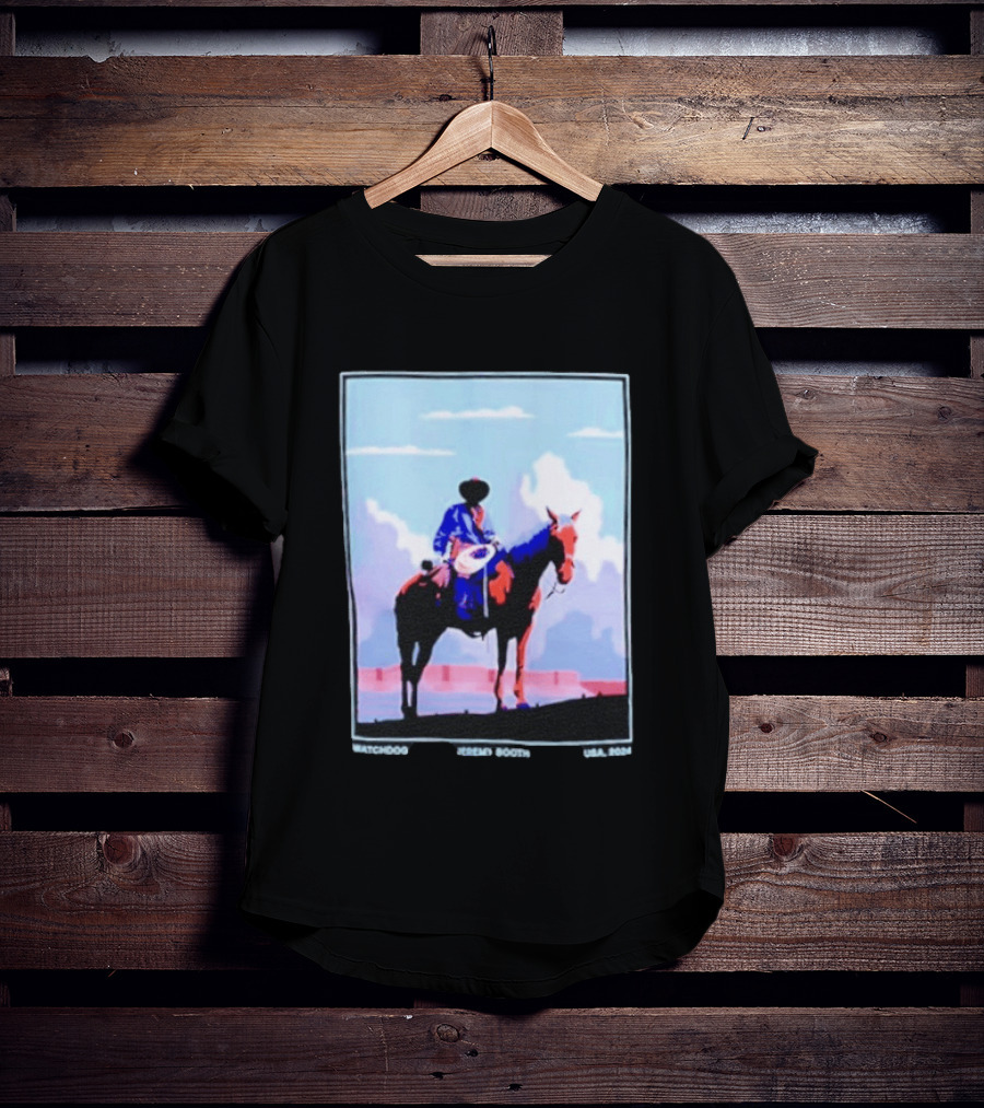 Dog Cowboy By Jeremy Booth USA 2024 T-Shirt