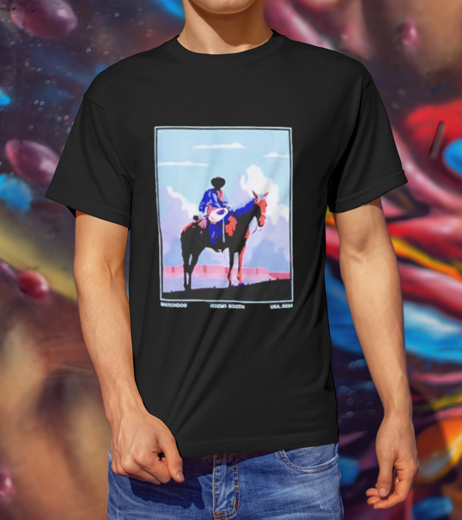 Dog Cowboy By Jeremy Booth USA 2024 T-Shirt