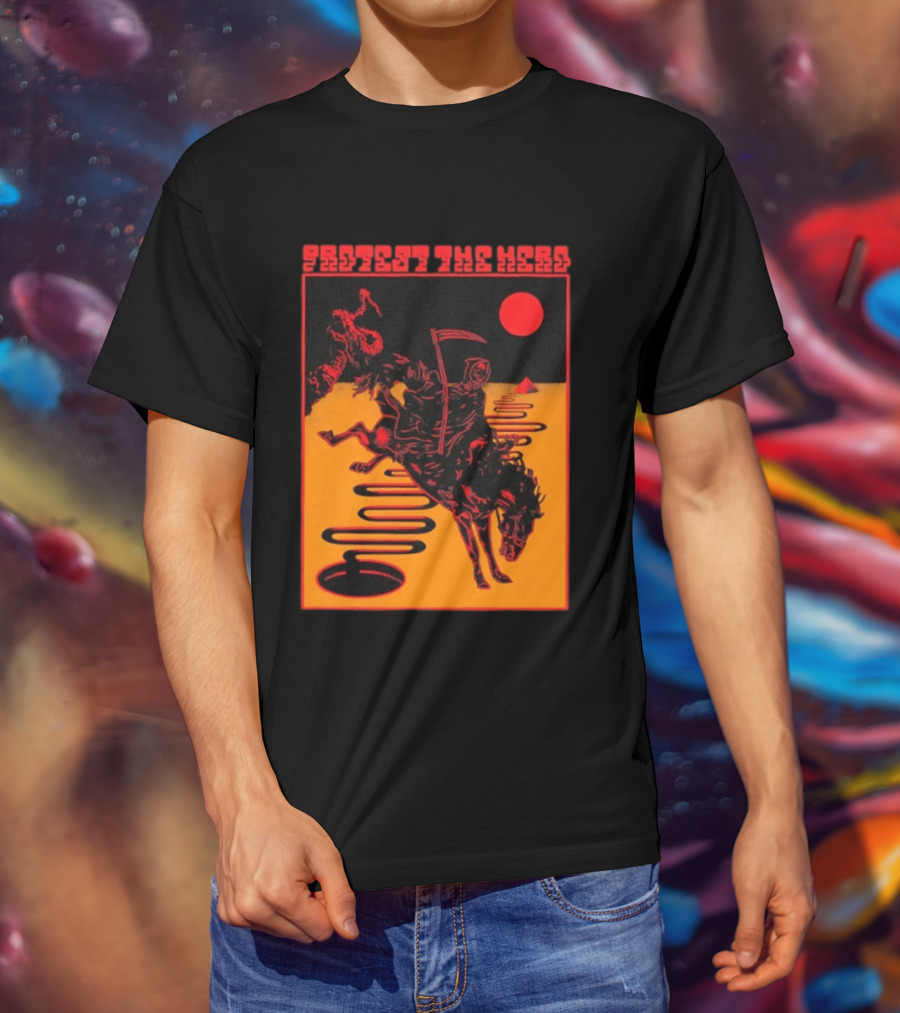 Protest The Hero Grim Reaper Horse Pyramid Red Moon Desert Path T-Shirt