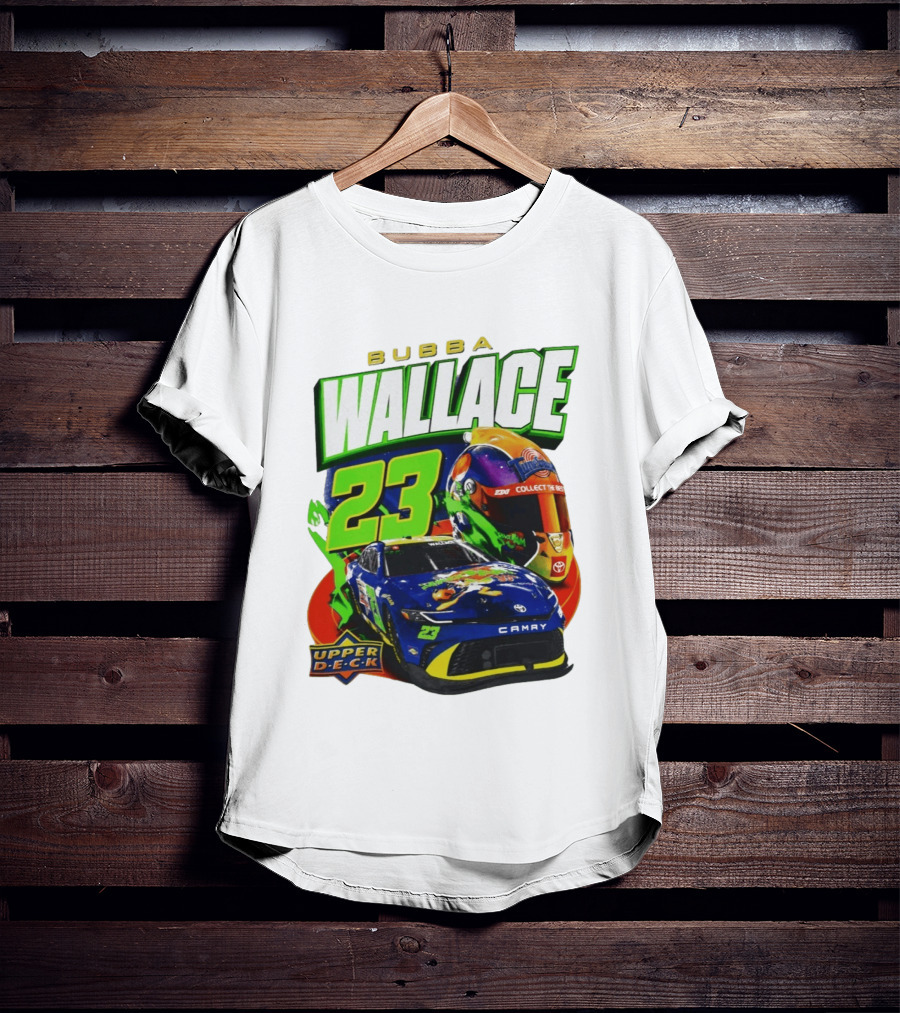 Bubba Wallace 23 Collect The Best Upper D.E.C.K Racing Helmet And Camry T-Shirt