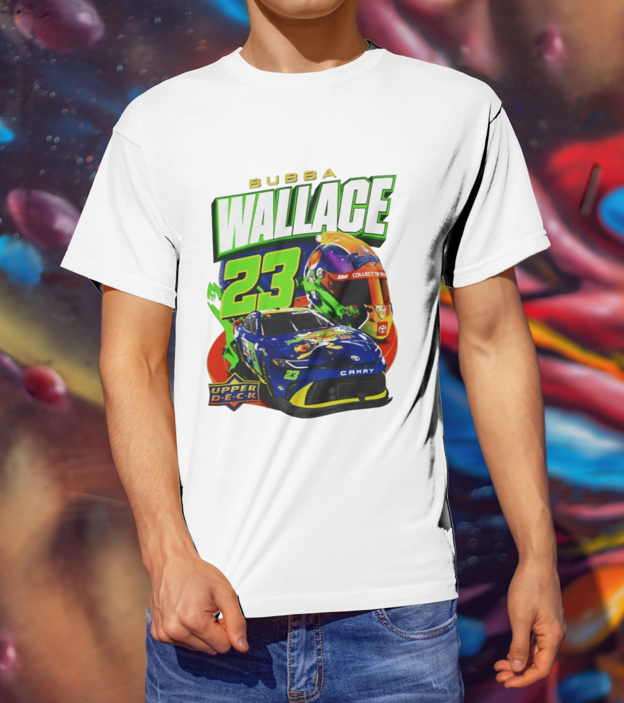 Bubba Wallace 23 Collect The Best Upper D.E.C.K Racing Helmet And Camry T-Shirt