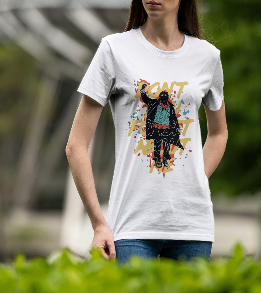 Don't Forget About Me Masked Figure Neon Paint Splatter T-Shirt