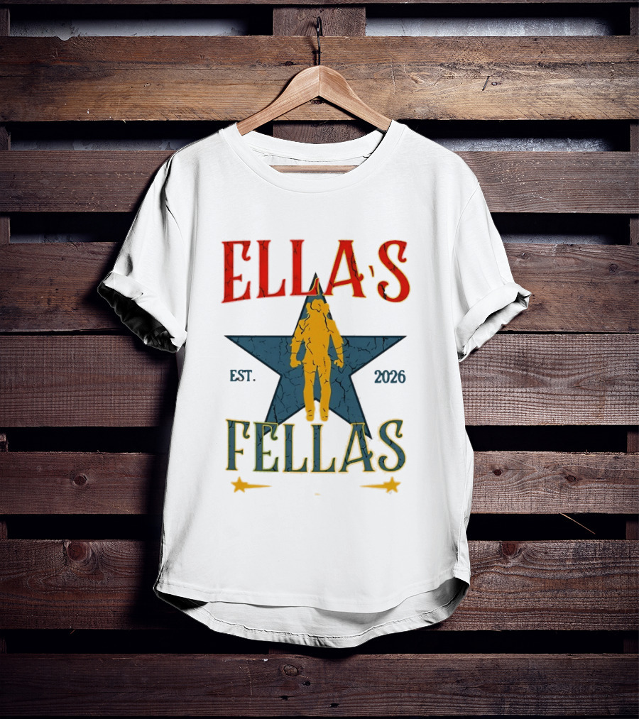 Ella's Fellas Est 2026 Astronaut Star T-Shirt