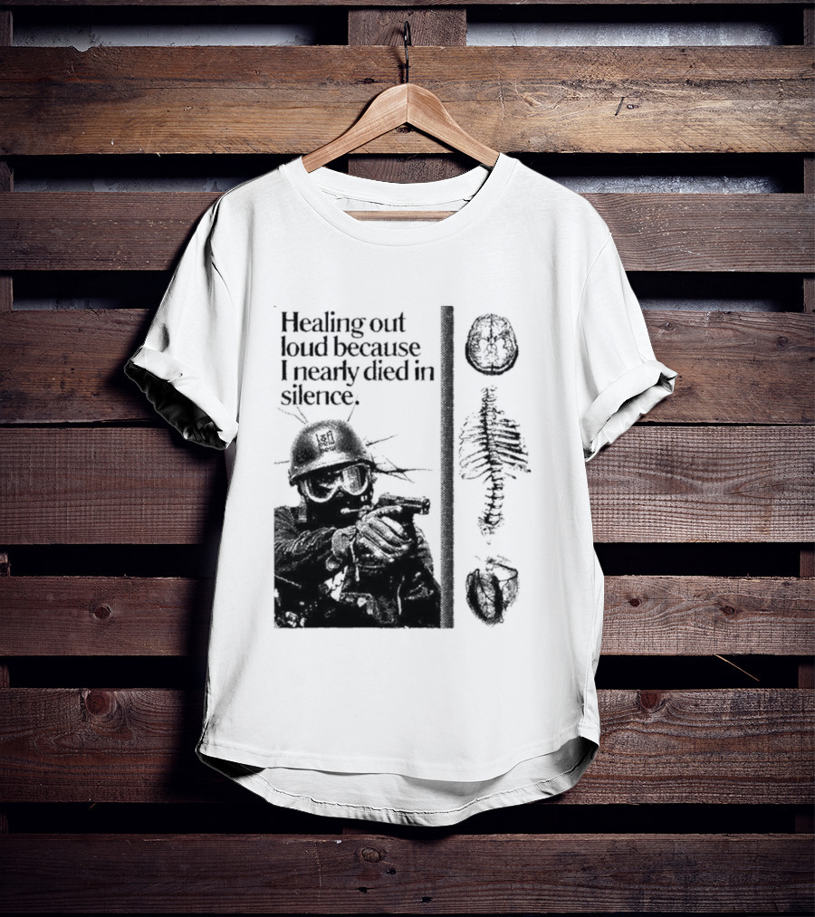 Healing Out Loud Soldier Brain Anatomy Urban Silence T-Shirt