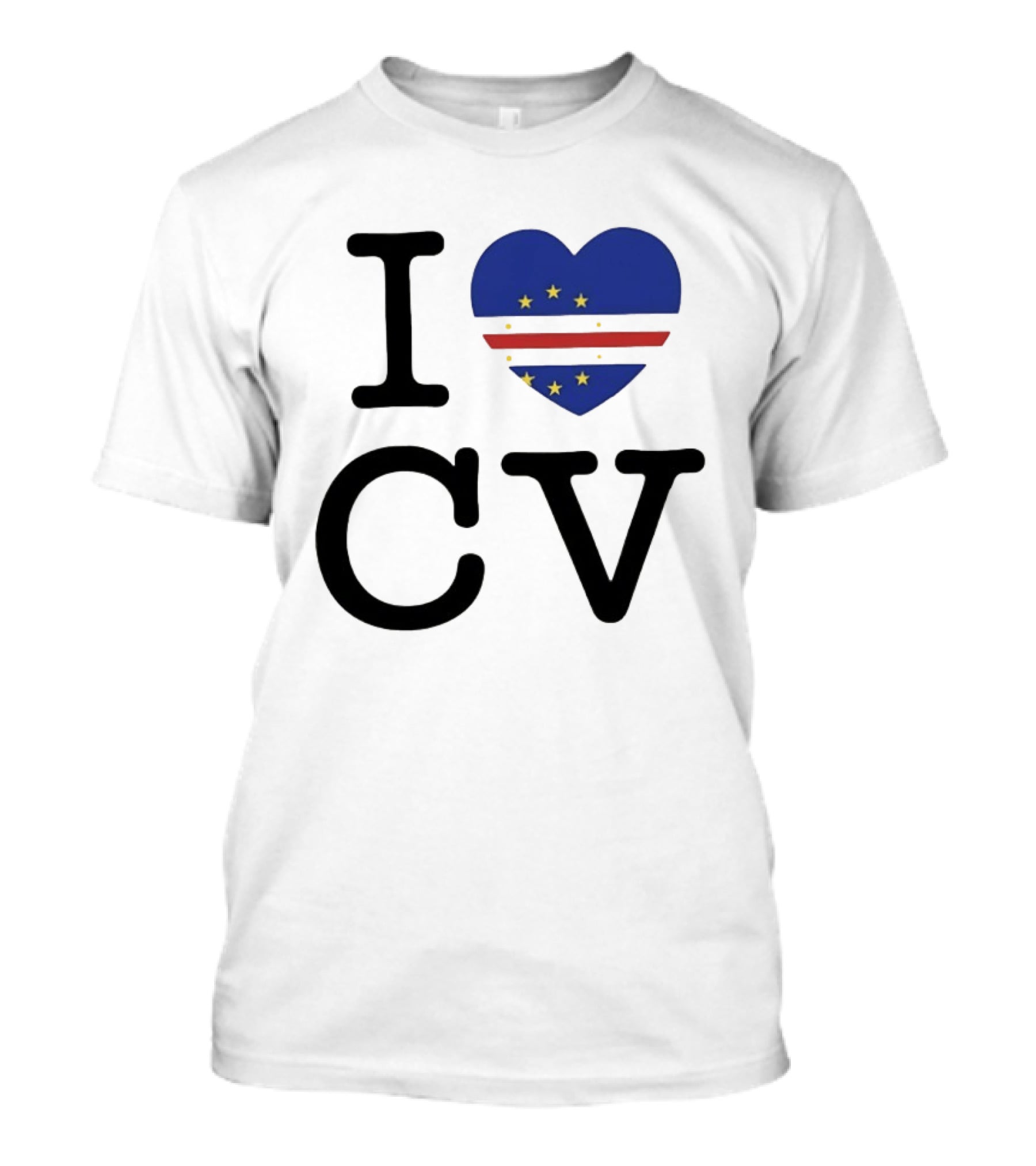 I Love Cape Verde Heart CV Flag T-Shirt