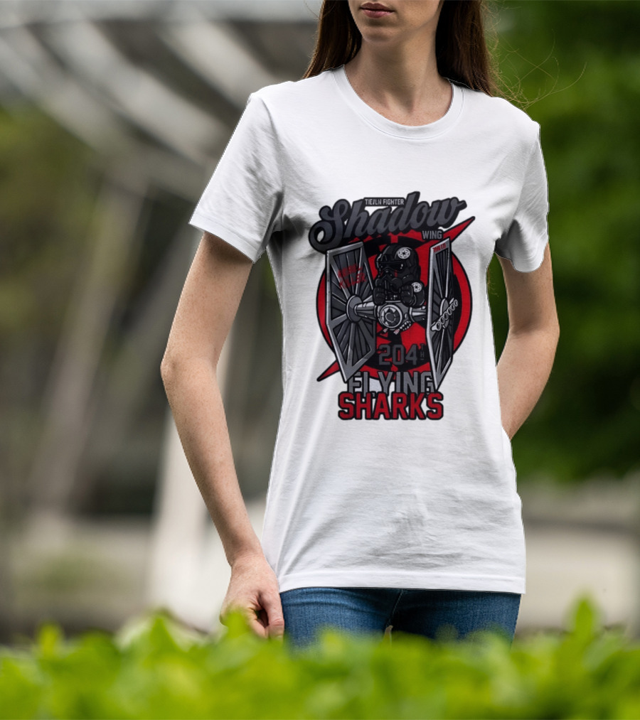 TIE Fighter Pilot Shadow Wing 204th Flying Sharks Rebel Killer Star Wars T-Shirt