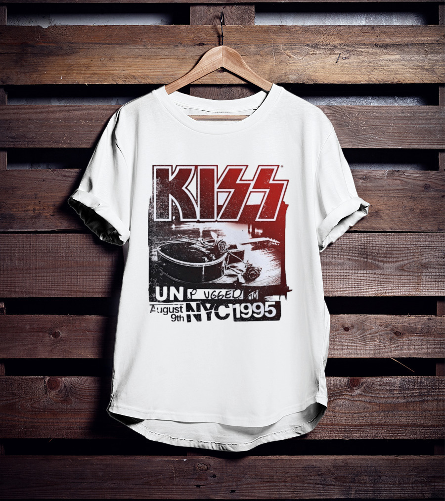 KISS Unplugged MTV August 9th 1995 NYC Guitar Roses T-Shirt