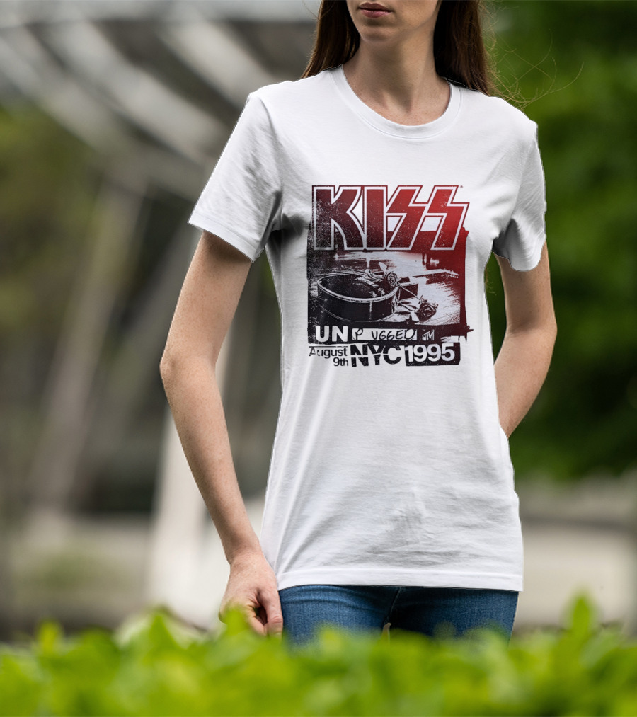 KISS Unplugged MTV August 9th 1995 NYC Guitar Roses T-Shirt