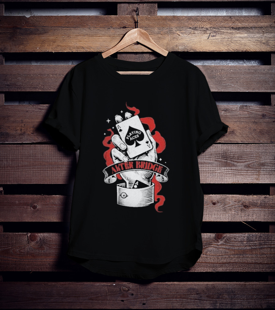 Alter Bridge Playing Aces Hand Holding Cards T-Shirt