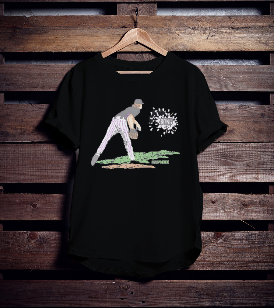 Bang Colorado Rockies 16 Bit Baseball Pitcher WC Spleek T-Shirt