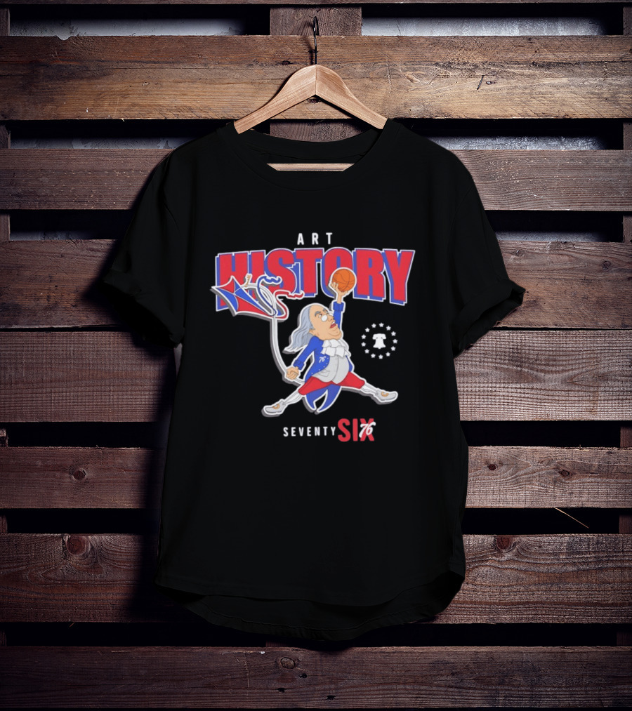 Ben Frankjumpman Art History Seventy Sixers T-Shirt
