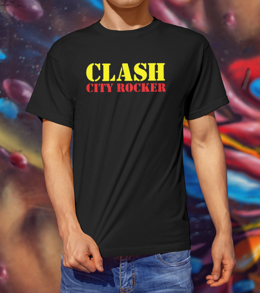 CLASH CITY ROCKER Vibrant Yellow And Red T-Shirt