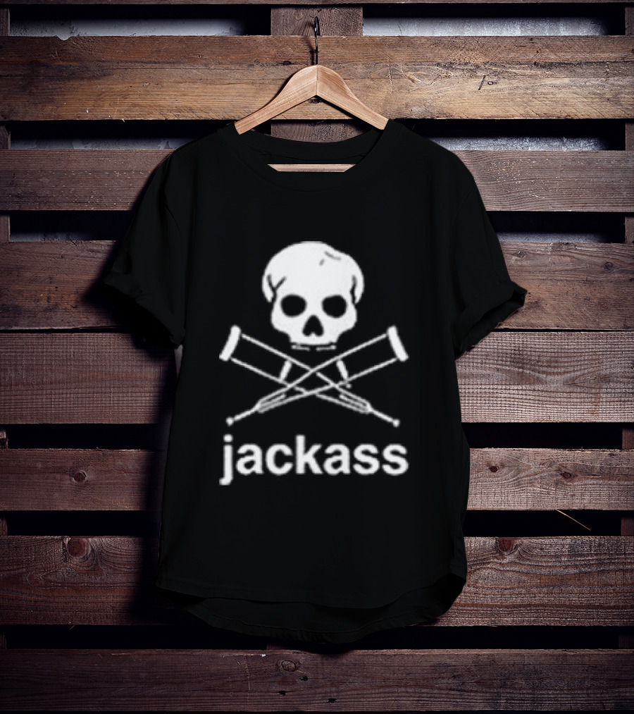 Jackass Skull Crutches Logo Ryan Dunn Toy Car Butt X Ray T-Shirt