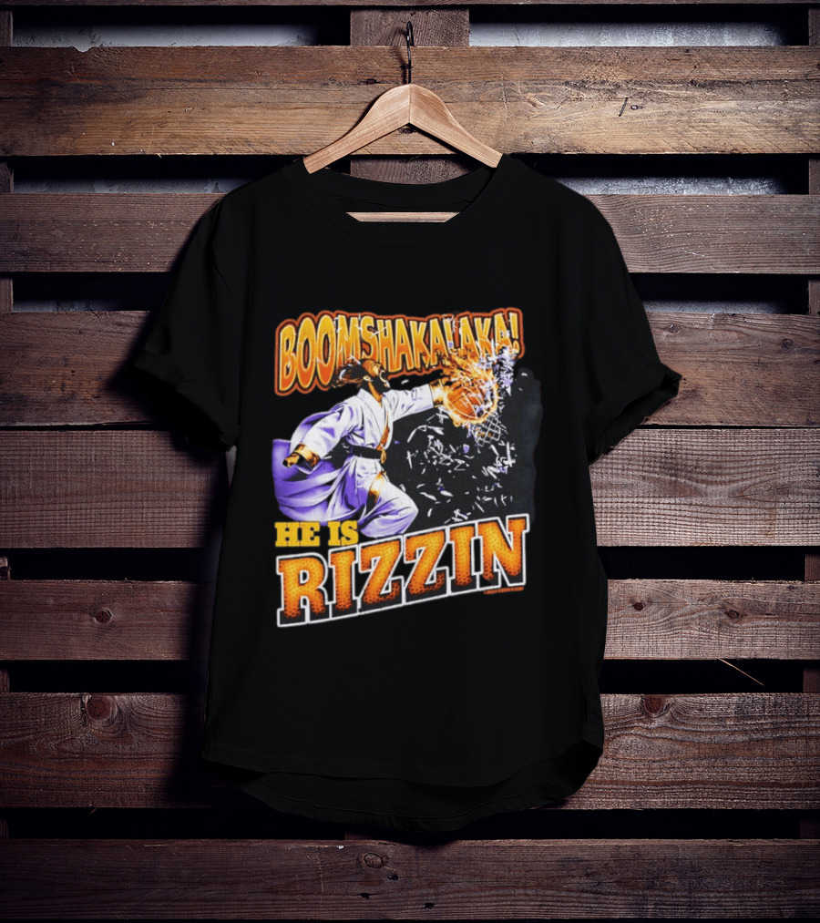 Boomshakalaka He Is Rizzin Jesus Easter Basketball Dunk T-Shirt