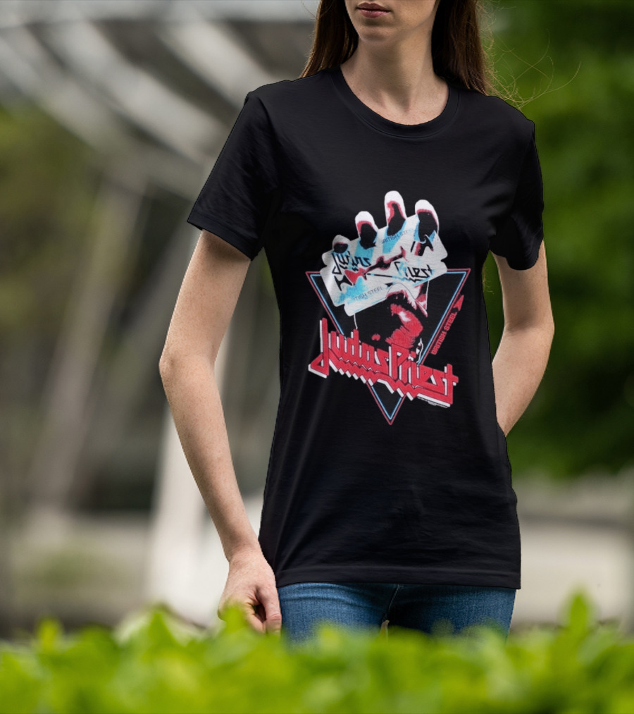 Judas Priest British Steel Hand Triangle Classic Rock T-Shirt