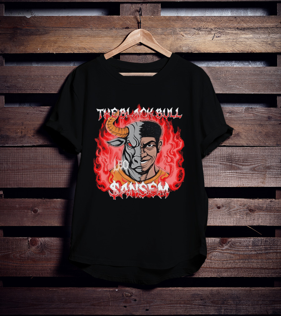 Leo Sansem The Black Bull Flaming Duality T-Shirt