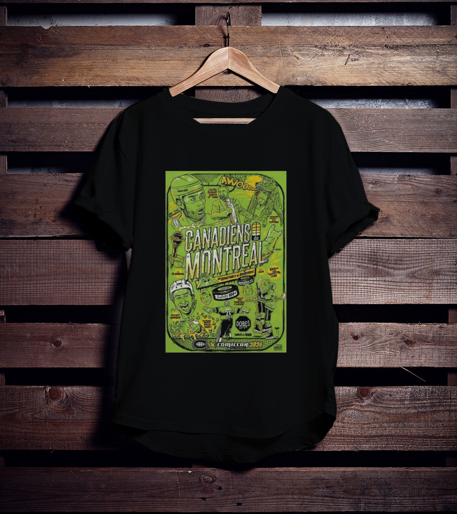 Canadiens De Montreal Comiccon 2026 Suzuki Martel St Louis Flanagan Dubeau Klingtent Laviolette Dobes 75 T-Shirt