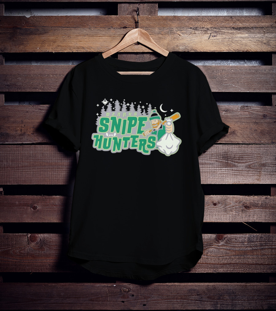 Ozarks Snipe Hunters Forest Adventure Moon And Snowflakes T-Shirt