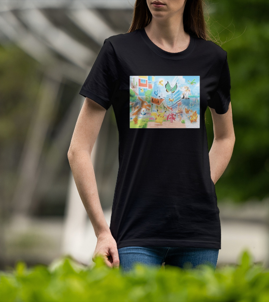 Pokémon Center Singapore July 2026 Pikachu Charizard Celebi Rowlet Oricorio Wingull T-Shirt