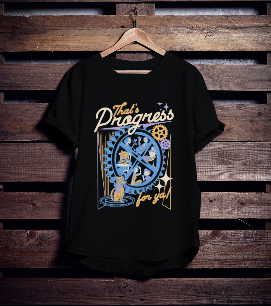 That's Progress For Ya Scenes Devil Dog Cogs And Characters T-Shirt