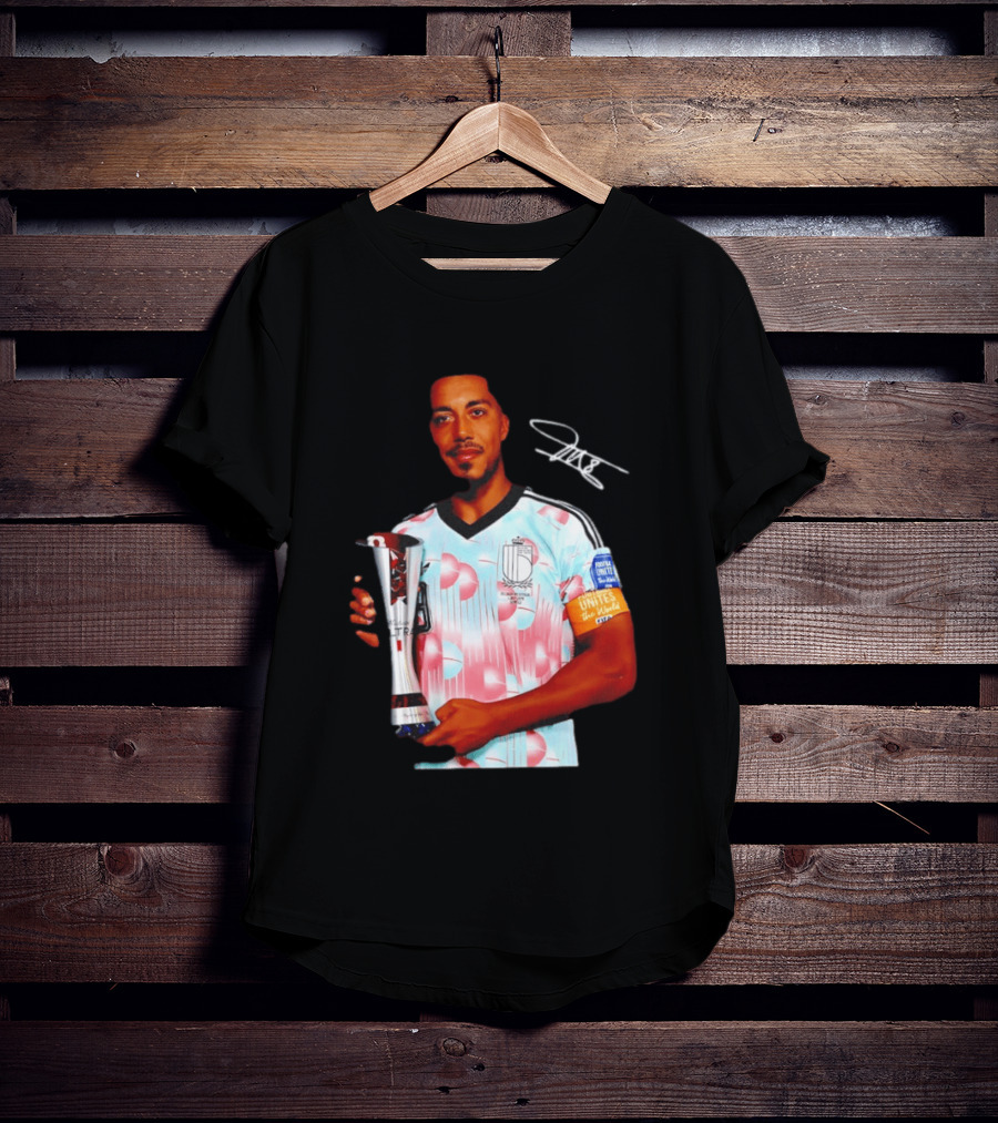 Youri Tielemans Belgium Football Unites The World Trophy Winning Moment T-Shirt