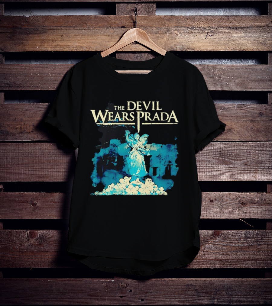 The Devil Wears Prada Angel Figure With Skull Pile T-Shirt