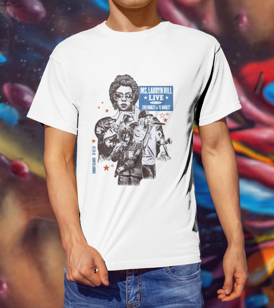 Ms Lauryn Hill Live Zion Marley YG Marley Canary Islands February 2026 T-Shirt