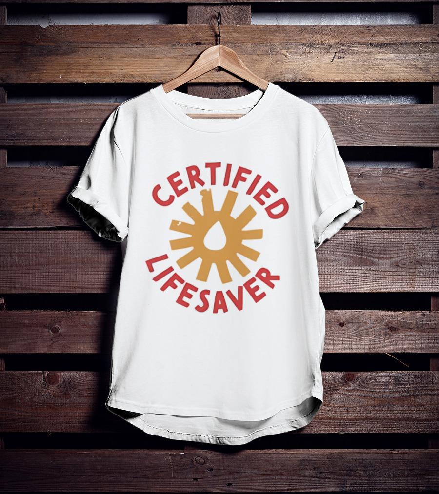 Certified Lifesaver Sun Drop Bright Yellow Sunburst T-Shirt