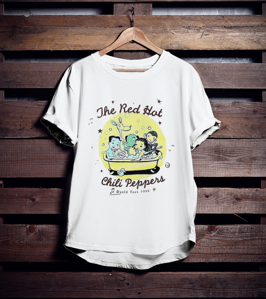 The Red Hot Chili Peppers World Tour 1990 Hot Tub Soap T-Shirt