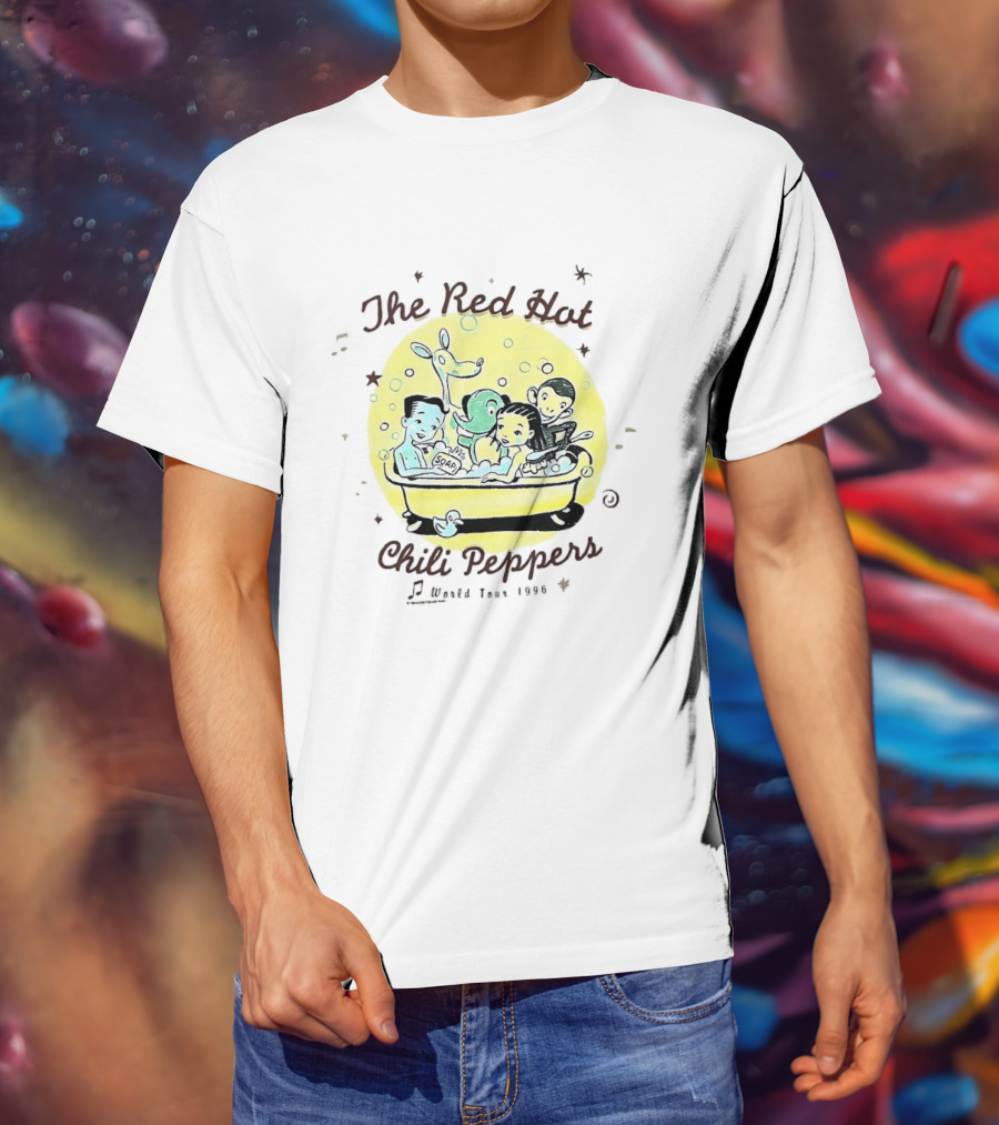 The Red Hot Chili Peppers World Tour 1990 Hot Tub Soap T-Shirt