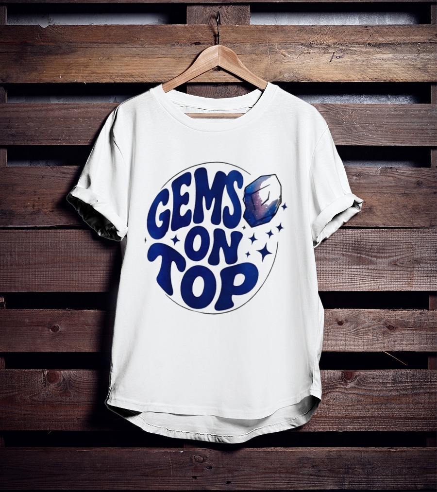 Gems On Top Crystal Stars And Galaxy T-Shirt