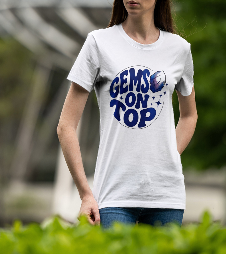 Gems On Top Crystal Stars And Galaxy T-Shirt