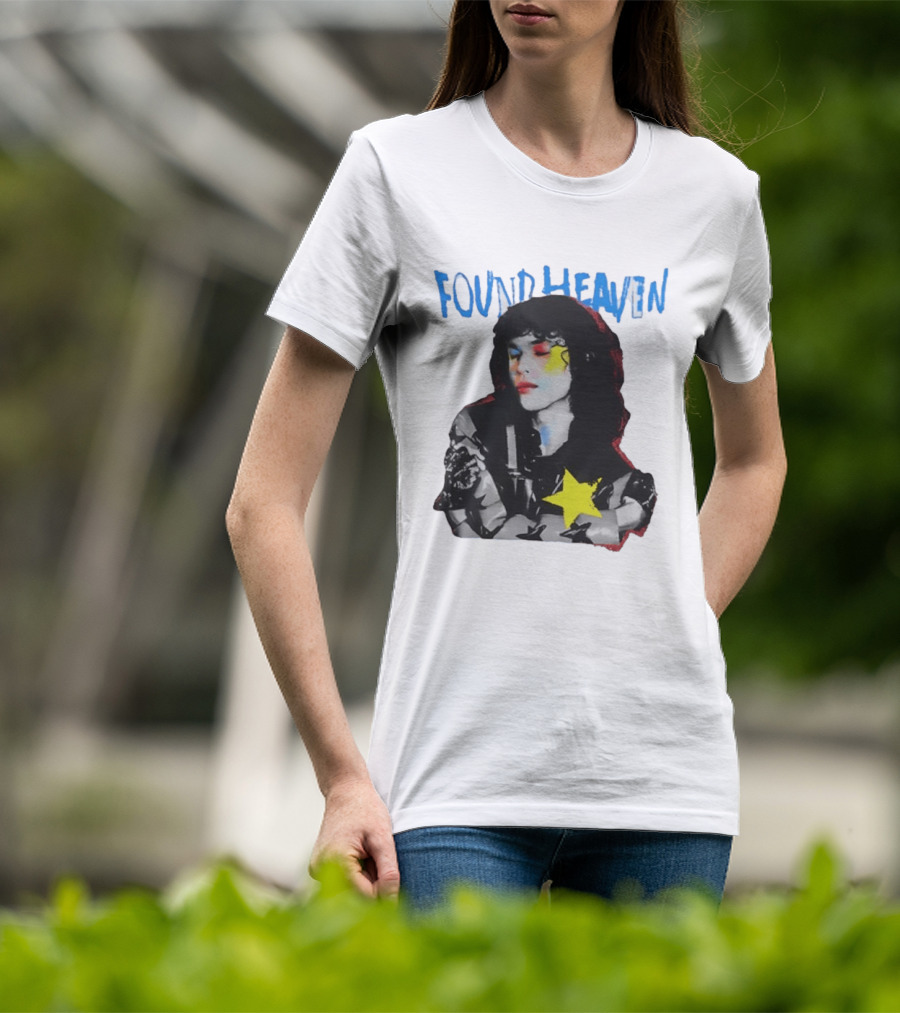 Found Heaven On Tour 2024 Dateback Washed Black Star T-Shirt