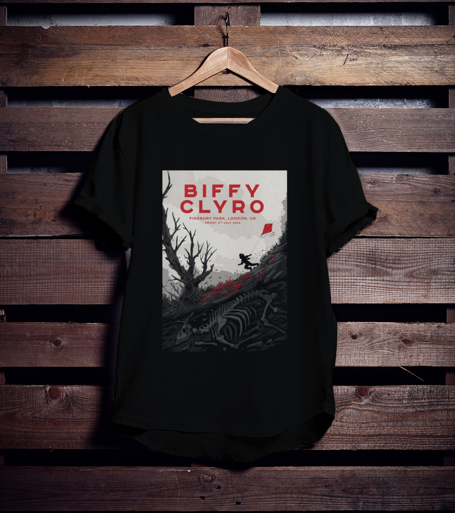 Biffy Clyro Finsbury Park London UK July 3 2026 Kite Skeleton T-Shirt