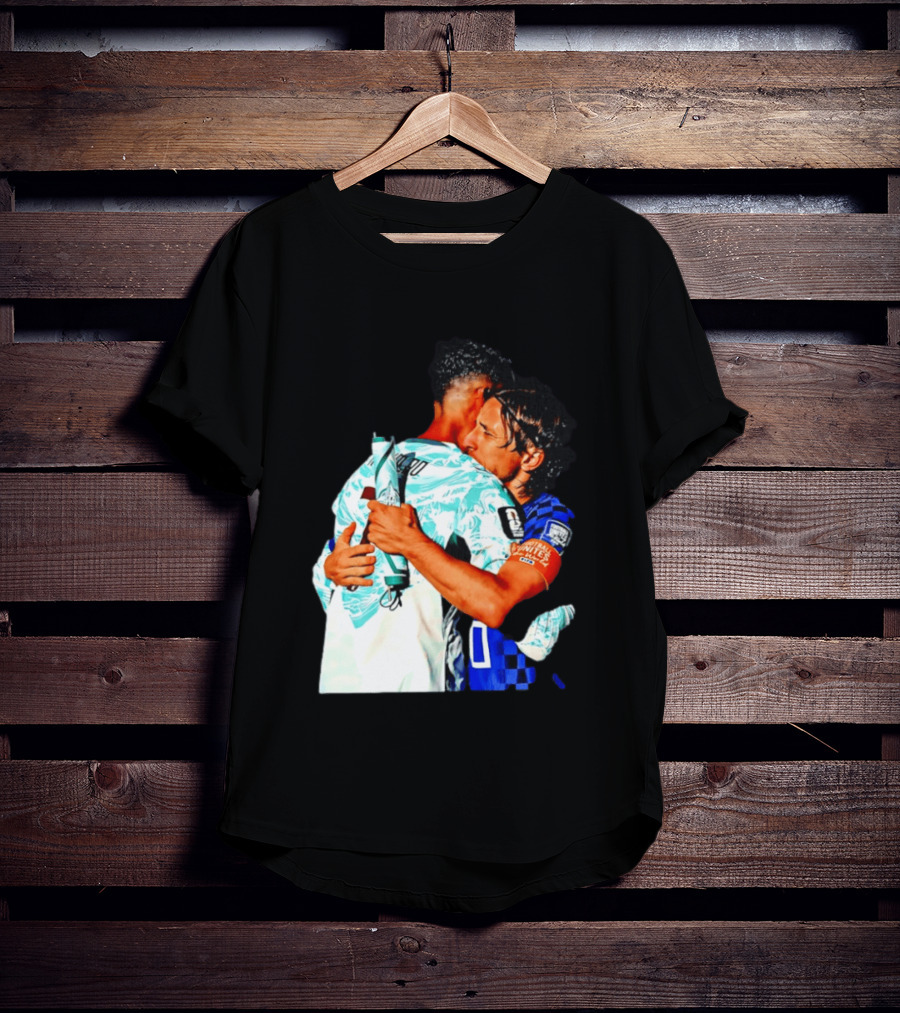 Modric Ronaldo Embrace Croatia Portugal Football Unity T-Shirt