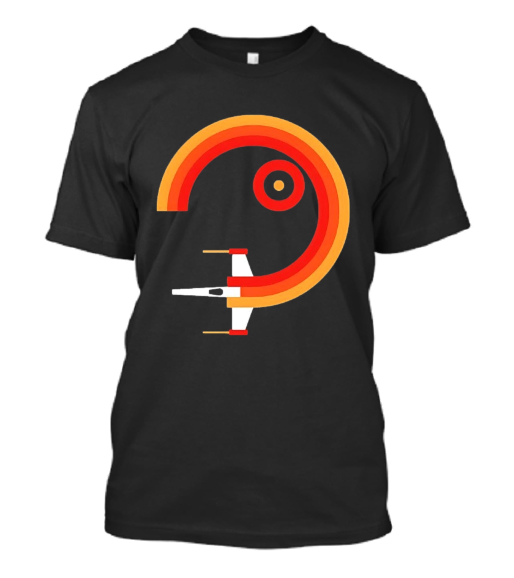 Star Wars X Wing Retro Sunset Circle T-Shirt