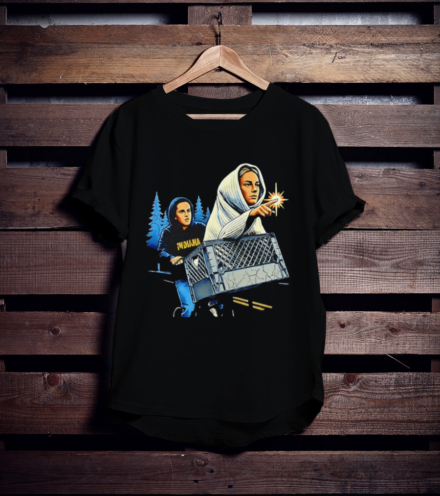 Indiana ET The Extra Terrestrial Bicycle Adventure 80s Movies T-Shirt