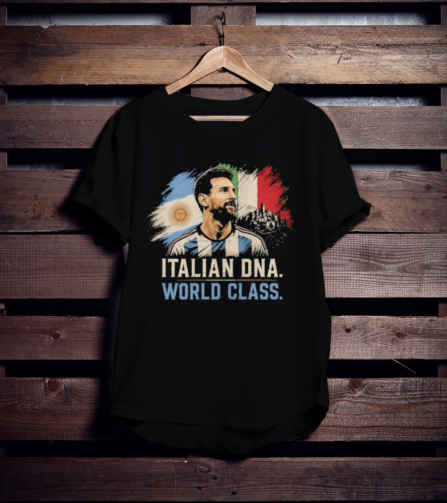 Italian DNA World Class Argentina Flag Soccer Player T-Shirt