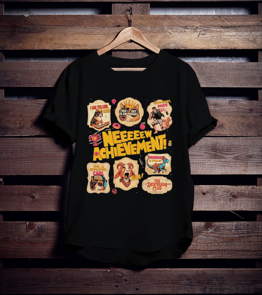 Neeeew Achievement Dungeon Crawler Carl Sticker Pack I Am Yelling Carl Viva La Revolucion Mongo Is Appalled Desperado Club T-Shirt