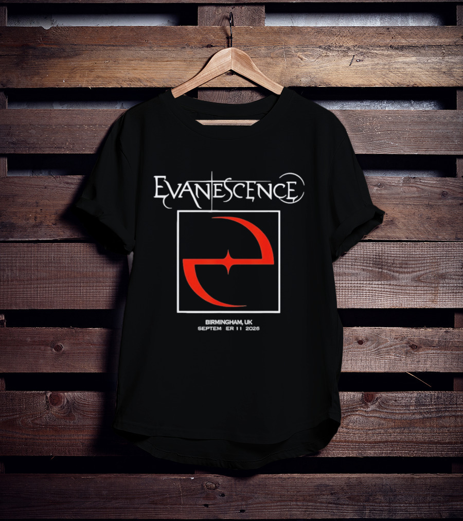 Evanescence Birmingham UK September 11 2026 Red T-Shirt