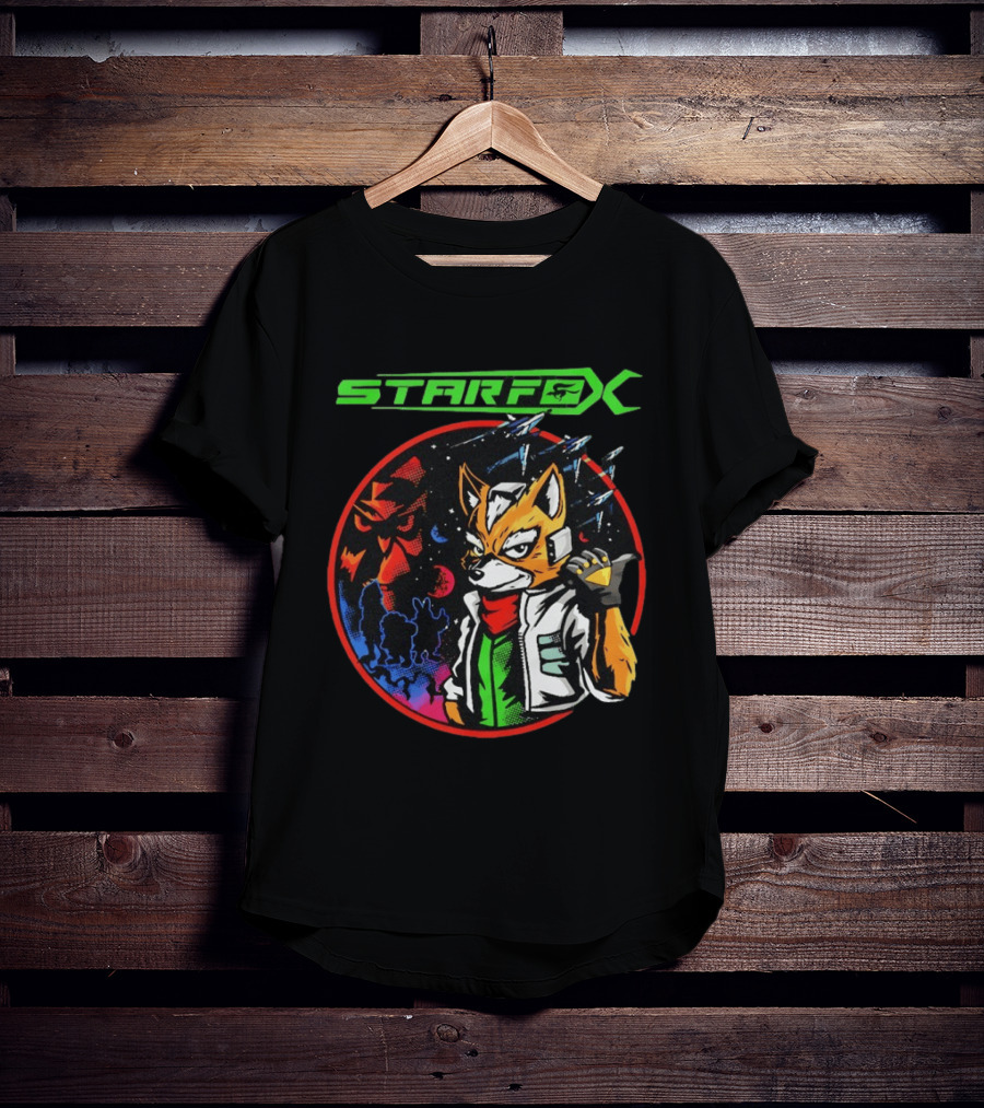 Star Fox Fox McCloud Retro Space Adventure T-Shirt