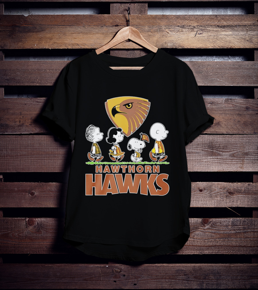 Peanuts Characters Featuring Hawthorn Hawks T-Shirt